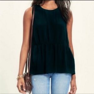 Madewell Crepe Sleeveless Peplum Blouse size Large